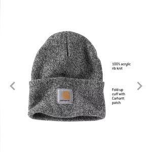 Carhartt Black/White knit cuffed beanie